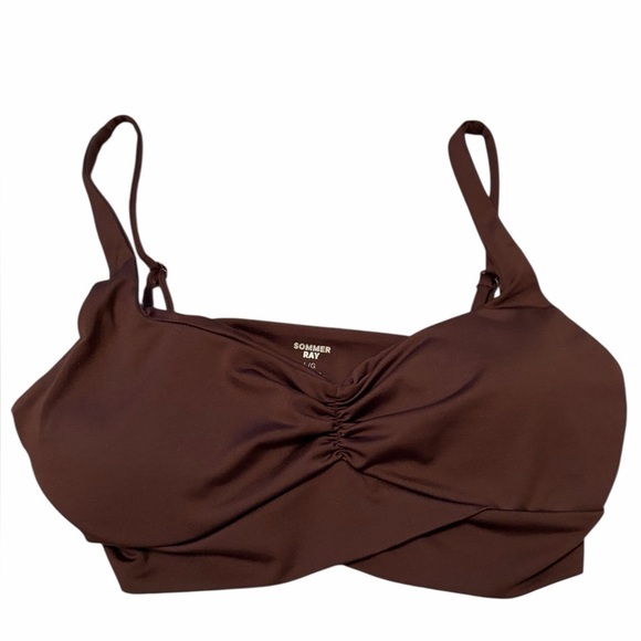 Sommer Ray- Crossover Hem Cinched Front Bra/Workout Top/Bikini-Size Large - Picture 2 of 9